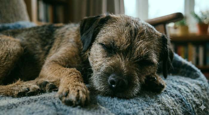 dog having a nightmare during sleep