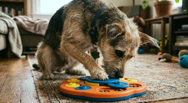  mental exercise dog sleep puzzle feeder sniff